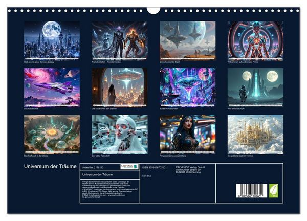 Produktbild: Universum der Tr&auml;ume (Wandkalender 2026 DIN A3 quer), CALVENDO Monatskalender