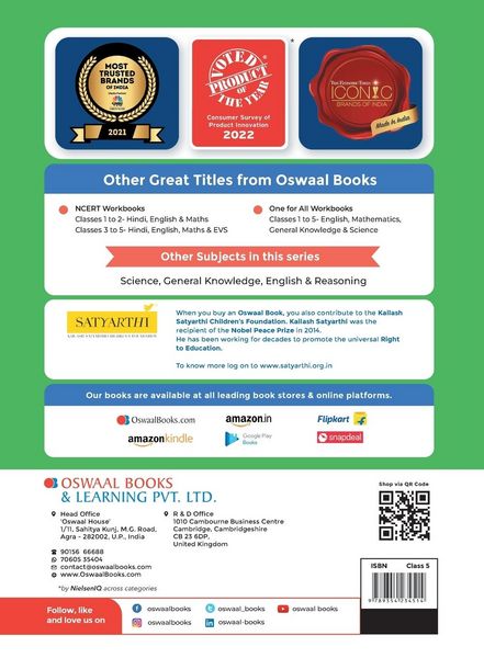 Produktbild: Oswaal One For All Olympiad Previous Years' Solved Papers, Class-5 Reasoning Book (For 2022-23 Exam)