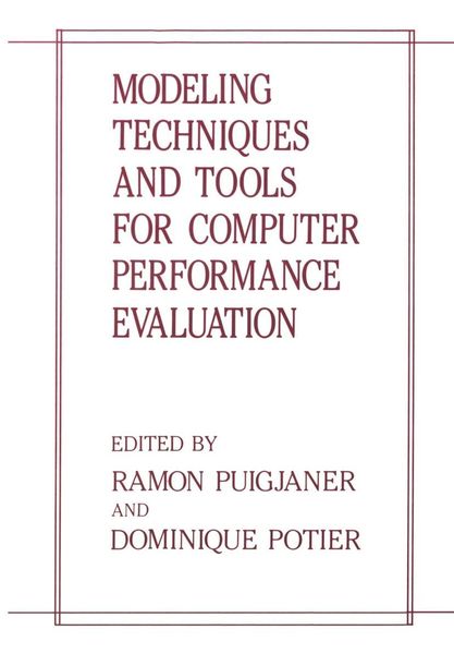 Produktbild: Modeling Techniques and Tools for Computer Performance Evaluation
