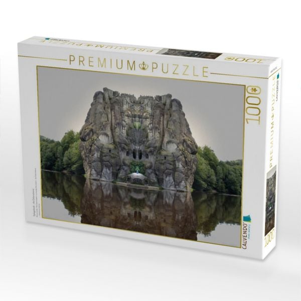 Produktbild: CALVENDO Puzzle Spiegelwelt - die Externsteine | 1000 Teile Lege-Gr&ouml;&szlig;e 64x48cm Foto-Puzzle f&uuml;r gl&uuml;ckliche Stunden