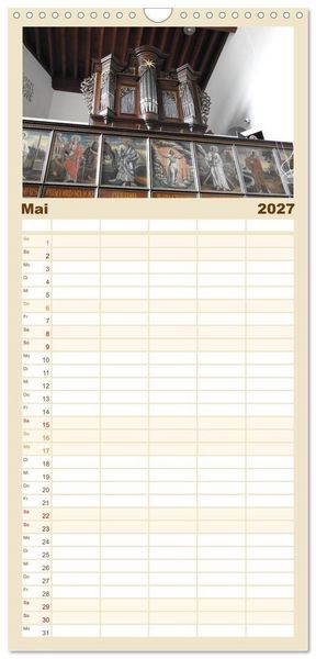 Produktbild: Familienplaner 2027 - Fantastische Welt der Orgeln mit 5 Spalten (Wandkalender, 21 x 45 cm) CALVENDO