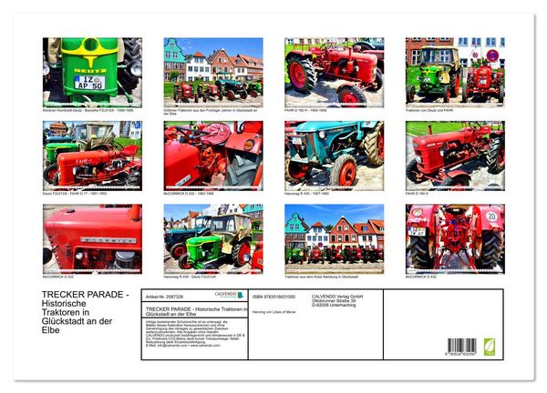 Produktbild: TRECKER PARADE - Historische Traktoren in Gl&uuml;ckstadt an der Elbe (Wandkalender 2026 DIN A2 quer), CALVENDO Monatskalender