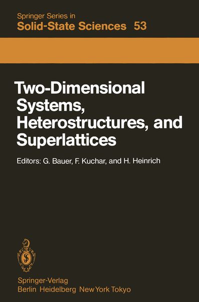 Produktbild: Two-Dimensional Systems, Heterostructures, and Superlattices