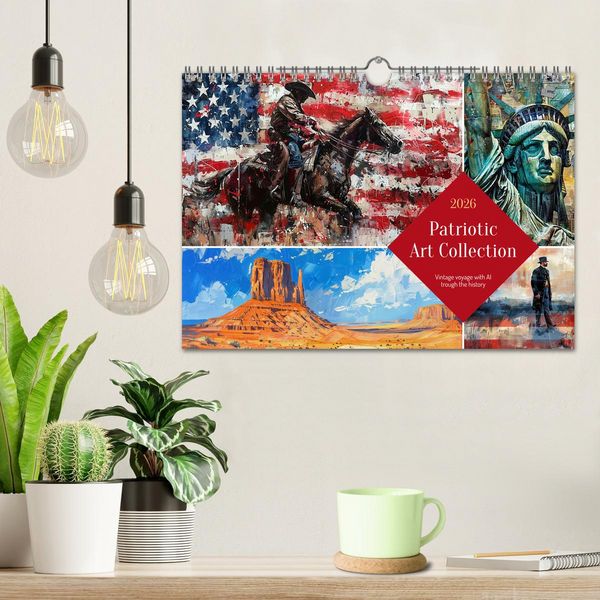 Produktbild: Patriotic Art Collection (Wall Calendar 2026 DIN A4 landscape), CALVENDO 12 Month Wall Calendar