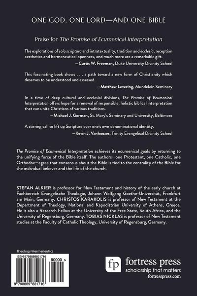 Produktbild: The Promise of Ecumenical Interpretation