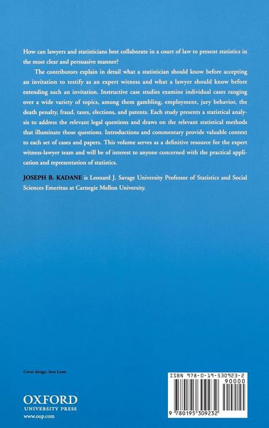 Produktbild: Statistics in the Law