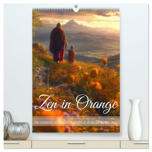 Produktbild: Zen in Orange (High Quality Premium Wall Calendar 2026 DIN A2 portrait),CALVENDO 12 Month Wall Calendar