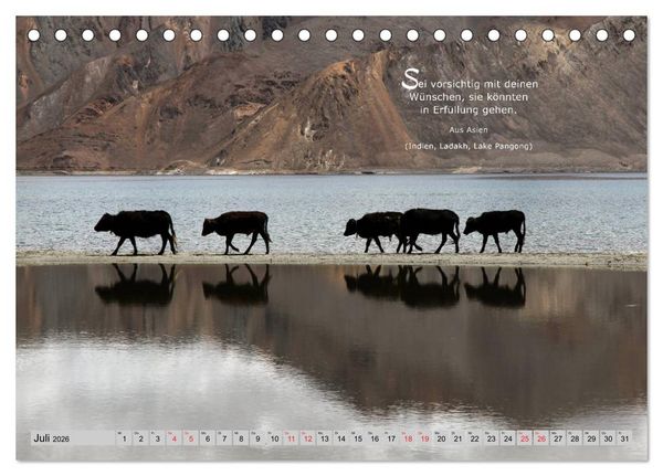 Produktbild: Lebensweisheiten aus aller Welt (Tischkalender 2026 DIN A5 quer), CALVENDO Monatskalender