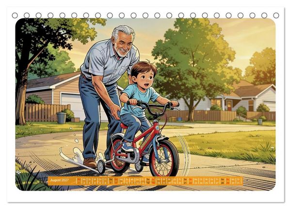 Produktbild: Mein erstes Fahrrad - Comic (Tischkalender 2027 DIN A5 quer), CALVENDO Monatskalender