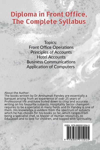 Produktbild: Diploma in Front Office The Complete Syllabus