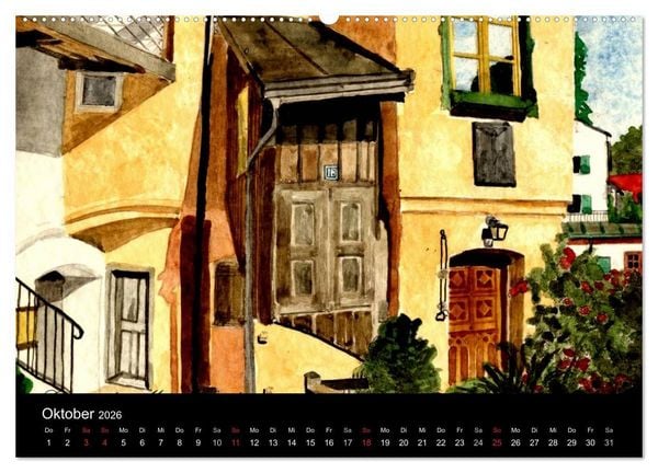 Produktbild: Deutschland in Aquarell (hochwertiger Premium Wandkalender 2026 DIN A2 quer), Kunstdruck in Hochglanz