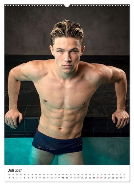 Produktbild: Im Bann des Wassers - Athletische &Auml;sthetik m&auml;nnlicher Schwimmer (Wandkalender 2027 DIN A2 hoch), CALVENDO Monatskalender
