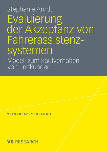Produktbild: Evaluierung der Akzeptanz von Fahrerassistenzsystemen
