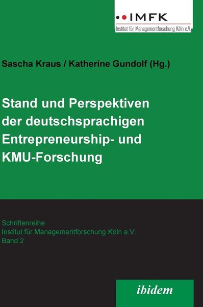 Produktbild: Stand und Perspektiven der deutschsprachigen Entrepreneurshi
