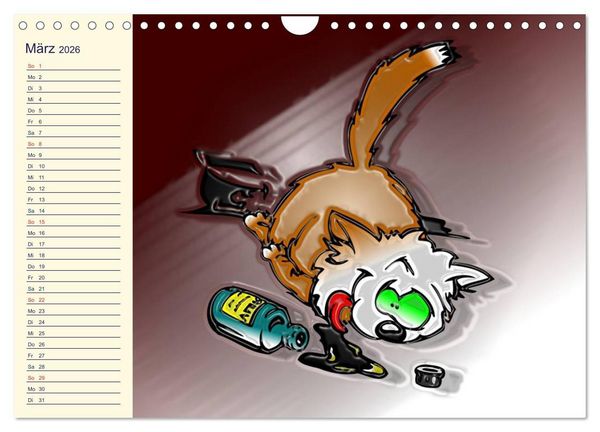 Produktbild: Alles f&uuml;r die Katz! Lustiger Katzen-Planer (Wandkalender 2026 DIN A4 quer), CALVENDO Monatskalender