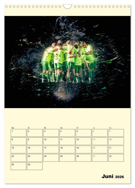 Produktbild: Fu&szlig;ball - Feuer (Wandkalender 2026 DIN A3 hoch), CALVENDO Monatskalender