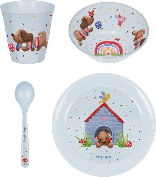 Produktbild: Geschirr Geschenkset Dackel - BabyGl&uuml;ck