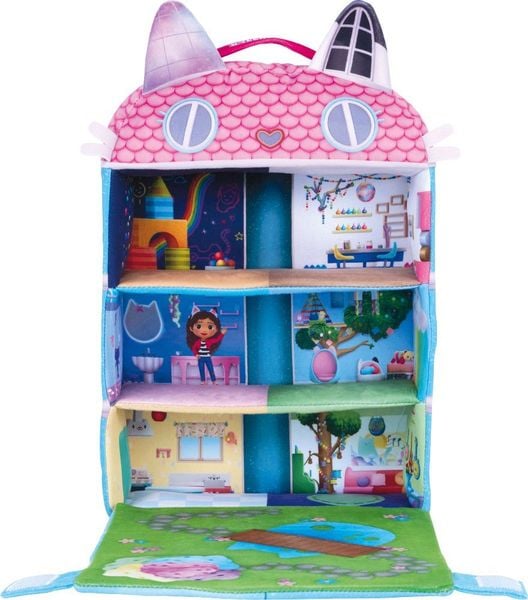Produktbild: Schmidt Spiele 42804 - Gabbys Dollhouse, Puppenhaus mit 3 Figuren und Lift, 41 cm, Spielset, Plüsch