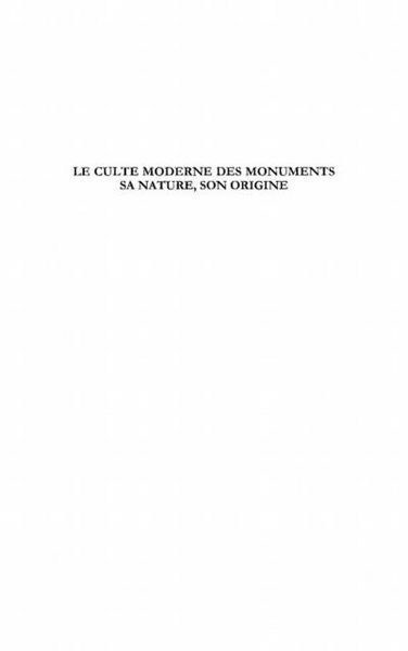 Produktbild: Esthetiques: le culte moderne des monuments