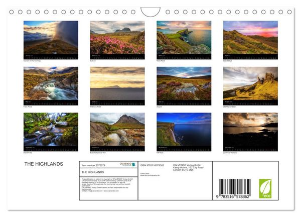 Produktbild: THE HIGHLANDS (Wall Calendar 2026 DIN A4 landscape), CALVENDO 12 Month Wall Calendar