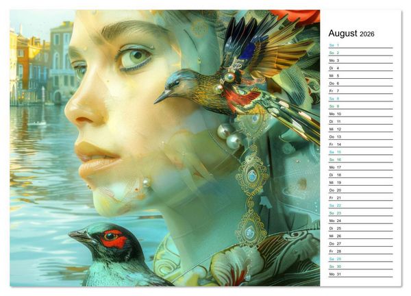 Produktbild: Venezianische Impressionen - Kunstvolle Fantasiewerke (PLANER) (Wandkalender 2026 DIN A2 quer), CALVENDO Monatskalender