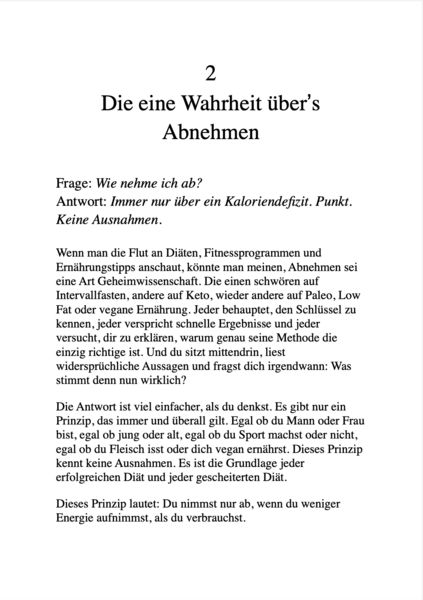 Produktbild: Der No-Bullshit Abnehmplan