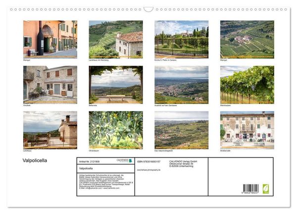 Produktbild: Valpolicella (Wandkalender 2026 DIN A2 quer), CALVENDO Monatskalender