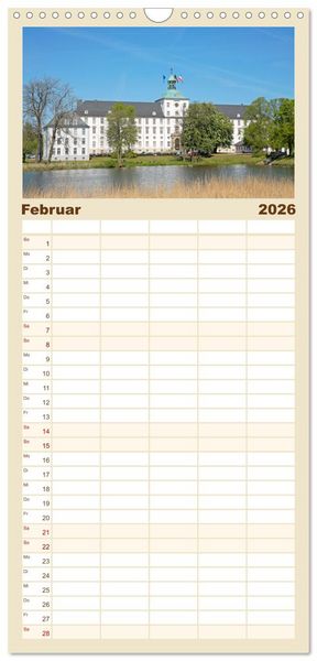 Produktbild: Familienplaner 2026 - Burgen und Schl&ouml;sser - Zeugnisse vergangener Zeiten mit 5 Spalten (Wandkalender, 21 x 45 cm) CALVENDO