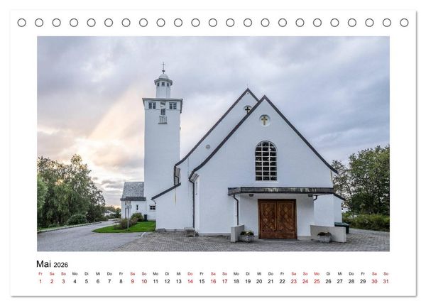 Produktbild: Norwegen Magisches Licht (Tischkalender 2026 DIN A5 quer), CALVENDO Monatskalender