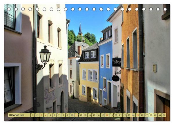 Produktbild: Saarburg - Ein sehenswertes St&auml;dtchen an der Saar (Tischkalender 2026 DIN A5 quer), CALVENDO Monatskalender