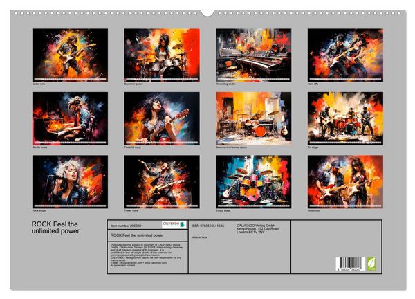 Produktbild: ROCK Feel the unlimited power (Wall Calendar 2026 DIN A2 landscape), CALVENDO 12 Month Wall Calendar