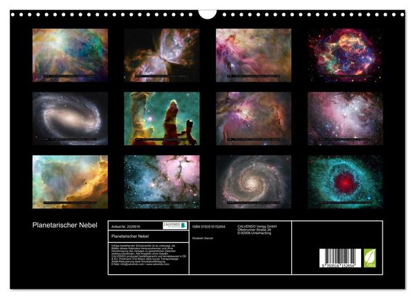 Produktbild: Planetarischer Nebel (Wandkalender 2026 DIN A3 quer), CALVENDO Monatskalender