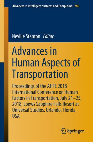 Produktbild: Advances in Human Aspects of Transportation