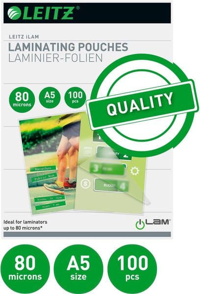 Produktbild: LEITZ&reg; Laminierfolien iLAM, 80 Micron 100 St&uuml;ck