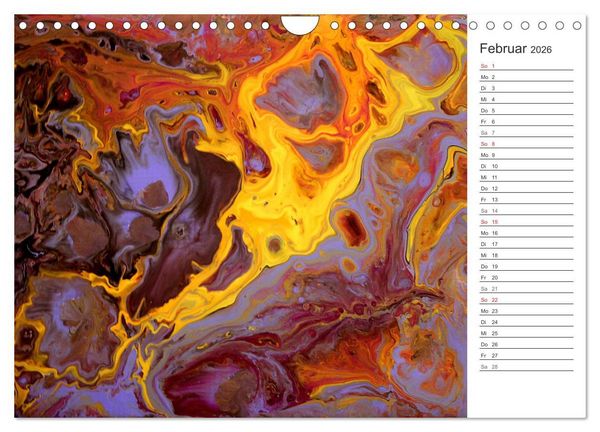 Produktbild: Abstract World - abstrakte Kunst in Acrylflie&szlig;technik (Wandkalender 2026 DIN A4 quer), CALVENDO Monatskalender