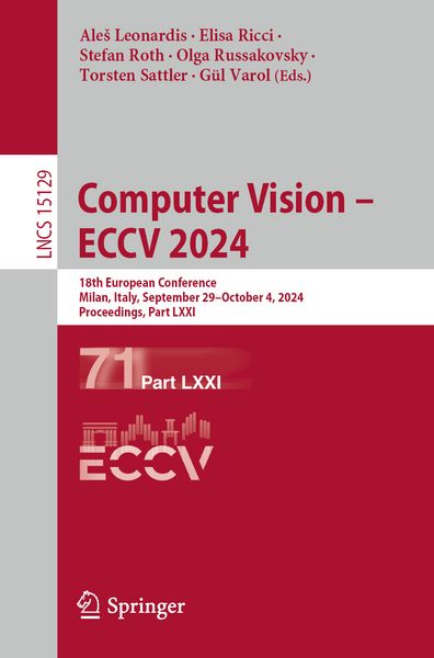 Produktbild: Computer Vision &ndash; ECCV 2024