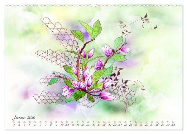 Produktbild: Zauberhaftes Ikebana (Wandkalender 2026 DIN A2 quer), CALVENDO Monatskalender