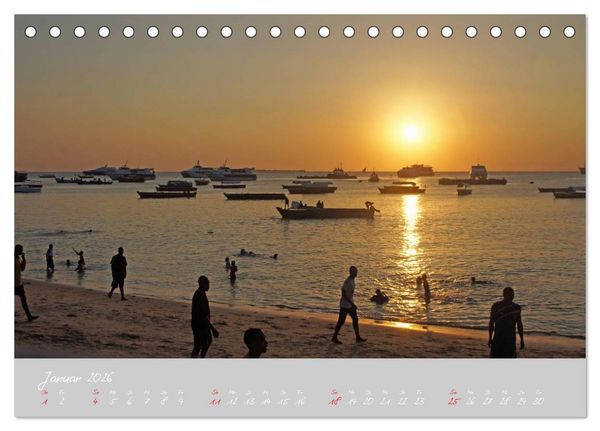 Produktbild: Auf nach Sansibar (Tischkalender 2026 DIN A5 quer), CALVENDO Monatskalender