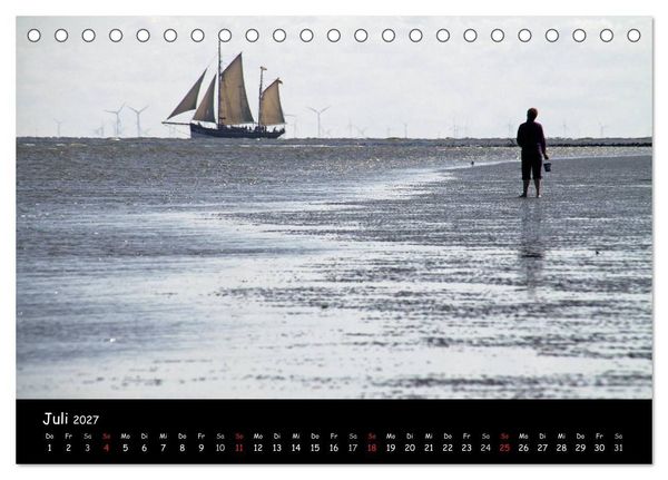 Produktbild: An der Nordseek&uuml;ste... (Tischkalender 2027 DIN A5 quer), CALVENDO Monatskalender
