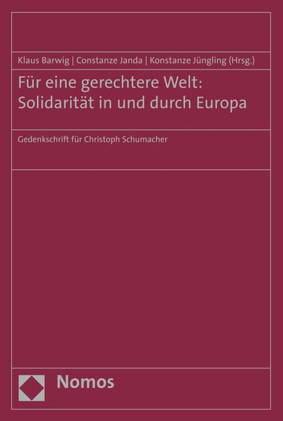 Produktbild: F&uuml;r eine gerechtere Welt: Solidarit&auml;t in und durch Europa
