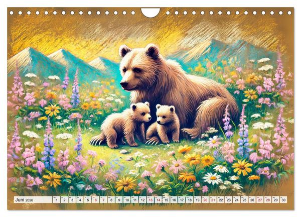 Produktbild: Ein Jahr mit den B&auml;ren - Ein majest&auml;tisches Leben in der Wildnis (Wandkalender 2026 DIN A4 quer), CALVENDO Monatskalender