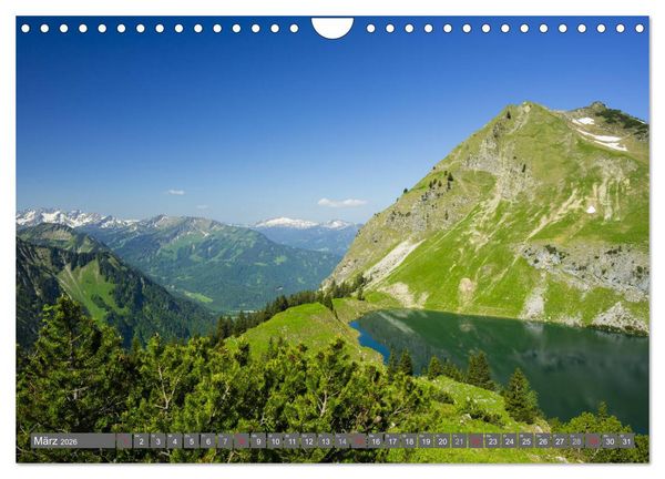 Produktbild: Wanderziele rund um Oberstdorf (Wandkalender 2026 DIN A4 quer), CALVENDO Monatskalender