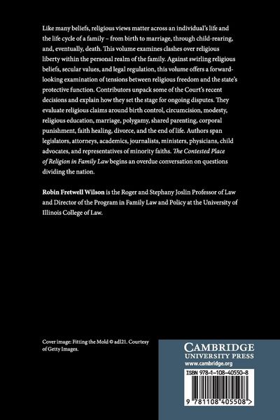 Produktbild: The Contested Place of Religion in Family Law