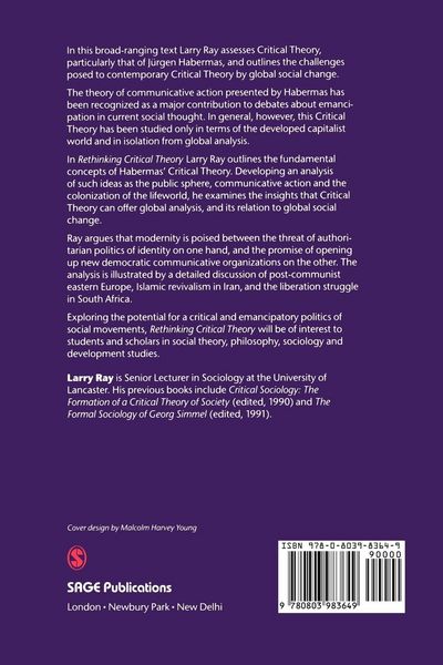 Produktbild: Rethinking Critical Theory