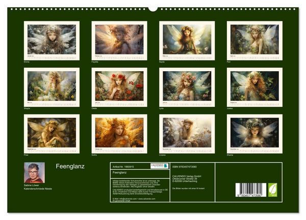 Produktbild: Feenglanz (hochwertiger Premium Wandkalender 2026 DIN A2 quer), Kunstdruck in Hochglanz