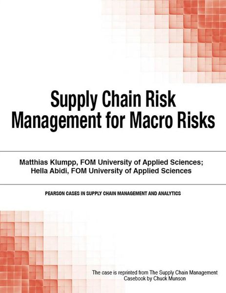 Produktbild: Supply Chain Risk Management for Macro Risks