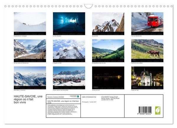 Produktbild: HAUTE-SAVOIE, une r&eacute;gion o&ugrave; il fait bon vivre (Calendrier mural 2027 DIN A3 vertical), CALVENDO calendrier mensuel