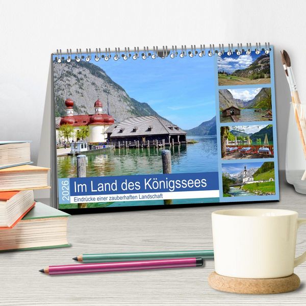 Produktbild: Im Land des K&ouml;nigssees (Tischkalender 2026 DIN A5 quer), CALVENDO Monatskalender