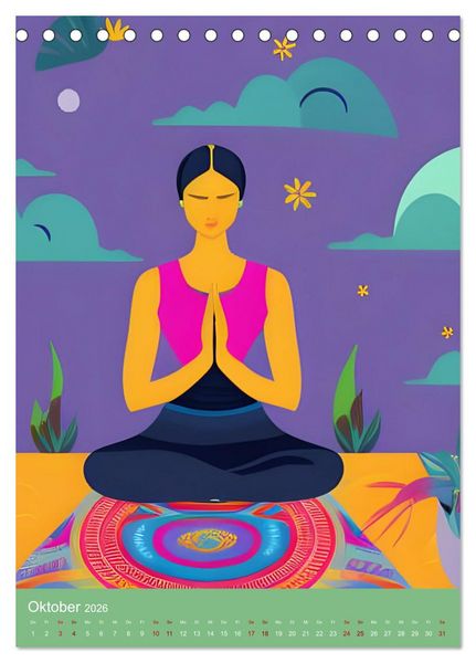 Produktbild: Meditation verbindet (Tischkalender 2026 DIN A5 hoch), CALVENDO Monatskalender