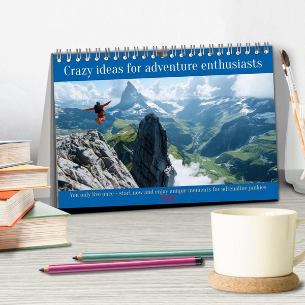 Produktbild: Crazy ideas for adventure enthusiasts (Desk Calendar 2026 DIN A5 landscape), CALVENDO 12 Month DeskCalendar